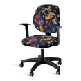 thumbnail image 1 of FKELYI Office Chair Slipcovers Colorful Funny Dachshund Dog Paw Print Removable Chair Covers Pack of 2 Breathable Desk Chair Covers Computer Chair Backrest and Cushion Seat Cover, 1 of 7