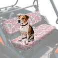 thumbnail image 1 of FKELYI Pink Art Boho Flower Print Mule Bench Seat Cover 2 Pcs Set Dustproof UTV Seat Cover Compatible with Kawasaki Mule 600/610 Anti-Scratch Seats Protector Decor, 1 of 7