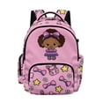 thumbnail image 1 of FKELYI Pink Bow Star Flower Print Kids Backpack for Girls 17 Inch School Backpacks Large Capacity Bookbag with Multi-Pockets Casual Daypack for Elementary Student, 1 of 7