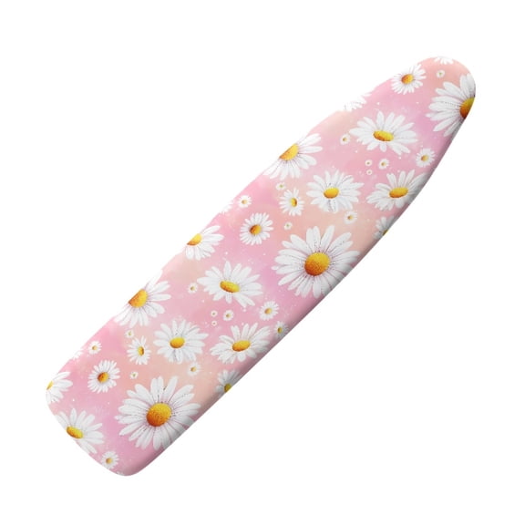 FKELYI Pink Daisy Flower Print Polyester Ironing Board Cover with Elastic Edge Heat Resistant Iron Padding Cover Home Accessories Iron Product for Home Clothing Shop, S