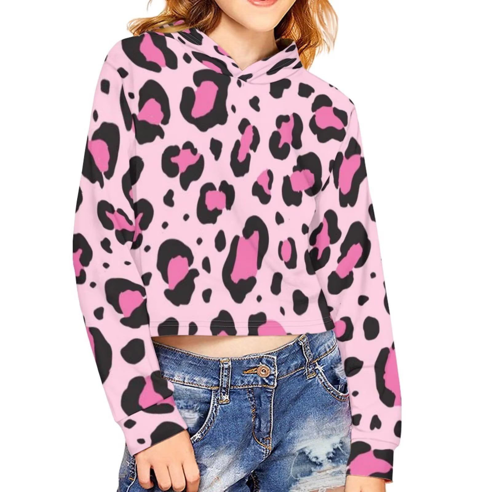 Pink animal cheap print sweater