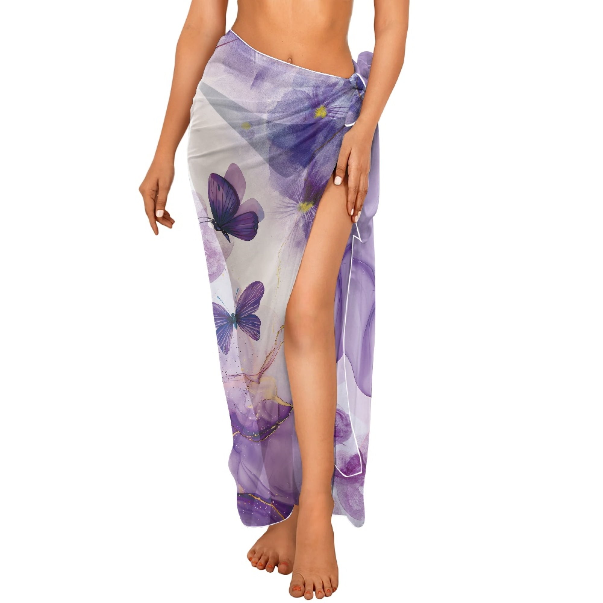 Paréo Mousseline Plage Femmes – Sarong Semi-Transparent Cache-Maillot Bikini Robe De Plage Sexy