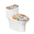 thumbnail image 1 of FKELYI Rabbits Floral Toilet Lid Cover Reusable Toilet Lid and Tank Cover Sets for Bathroom 2 PCS Dustproof Toilet Cover Protection Happy Easter, 1 of 6