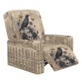 thumbnail image 1 of FKELYI Recliner Chair Slipcover Black Raven Rose Butterfly Skull Print Single Seat Lounge Armchair Cover with Pocket for Bedroom Living Room Reclining Chair Protector, 1 of 7