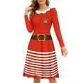 thumbnail image 1 of FKELYI Red Stripes Women Dress Size 3XL Comfy Reindeer Formal Christmas Dresses for Women Casual Midi Length Dress for Festival Hoilday, 1 of 4
