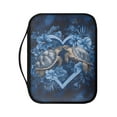thumbnail image 1 of FKELYI Retro Blue Floral Turtle Print Bible Covers with Handle PU Leather Bible Case Church Bible Bag Book Cover Scripture Protector with Zipper Pocket for Prayer Outdoor Study, 1 of 6