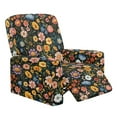 thumbnail image 1 of FKELYI Retro Hippie Flower Print Reclining Chair Slipcover 4 Pcs Stretch Recliner Cover Fitted Sofa Couch Cover with Pocket Anti-Dust Furniture Protector for Armchair, 1 of 7