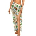 thumbnail image 1 of FKELYI Sarong Cover Up for Women Swimwear Cover-Up St.Patrick's Day Rainbow Shamrock Leaf Print Beach Coverup Soft Swimsuit Pareo Chiffon Fabric Long Beach Wraps for Lady Summer, 1 of 6