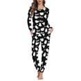thumbnail image 1 of FKELYI Size 3XL Women Pjs Set of 2 Leisure Halloween Cartoon Ghost Women Pajamas Breathable Ladies Pajamas Sets for Party Hoilday, 1 of 5