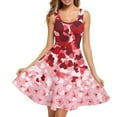 thumbnail image 1 of FKELYI Size M Sleeveless Dress Stretchy Red Heart Butterfly Women Sleeveless Dresses Durable Dress for Women Midi Length Valentine's Day Gift, 1 of 5