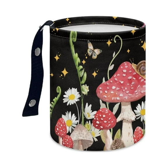 FKELYI Star Butterfly Car Trash Cans Durable Mushroom Car Trash Bin Interior Accessories Large Capacity Auto Garbage Bag Hanging Bag for Cars SUVs Vans