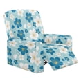 thumbnail image 1 of FKELYI Stretchable Recliner Slipcover Blue White Flower Print Reclining Chair Protector for Single Seat Lounge Armchair Anti-Dust Furniture Cover, 1 of 7