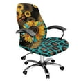 thumbnail image 1 of FKELYI Sunflower Leopard Print Office Chair Cover for Home Anti-Dust Computer Chair Covers Removable Rotating Chair Slipcover for Swivel Boss Chair Office Decoration, Small, 1 of 6