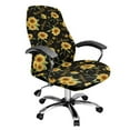 thumbnail image 1 of FKELYI Sunflower Musical Note Print Office Chair Cover Stretch Fabric Computer Chair Cover Removable Anti-Dust Gaming Chair Slipcover Protector for Boss Chair Decoration, Small, 1 of 6