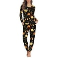 thumbnail image 1 of FKELYI Thanksgiving Maple Leaf Women Pajama Size 3XL Lightweight 2-Piece Ladies Pajamas Hello Fall Comfy Nightwear for Women Pajama Set, 1 of 5