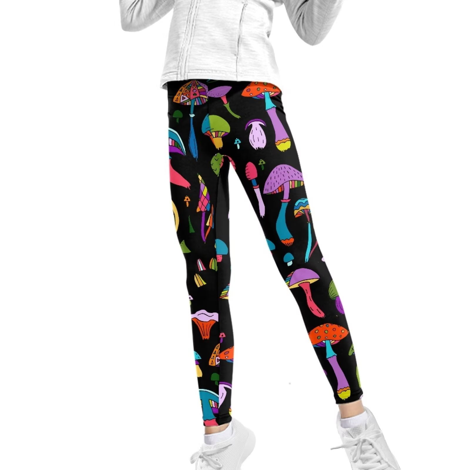 FKELYI Kids Leggings with Cane Candy Size 12-13 Years Elastic Hoilday  Active Tights Comfortable Yoga Pants High Waisted Butt Lift for Teenagers 