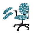thumbnail image 1 of FKELYI Tropical Palm Tree Print 2 Pcs Office Chair Slipcovers with Armrest Covers for Swivel Computer Armchair Protective Cover for Home Office Decoration Washable Fabric, 1 of 7