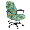 thumbnail image 1 of FKELYI Tropiccal Palm Tree Floral Print Office Chair Cover Computer Chair Covers Removable Chair Protector Slipcover Stretch Fabric Boss Chair Covers for Home Office, Small, 1 of 6