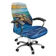 thumbnail image 1 of FKELYI Turtle Oil Painting Print Office Chair Cover Stretch Fabric Computer Chair Slipcover Washable Anti-Dust Rotating Chair Protector for Gaming Chair Home Decor, Small, 1 of 6