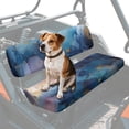 thumbnail image 1 of FKELYI UTV Seat Covers Compatible with Polaris Ranger XP 1000 Dustproof ATV Bench Cover Washable Backrest Protector UTV Interior Decor Marble Blue Purple Print, 1 of 7