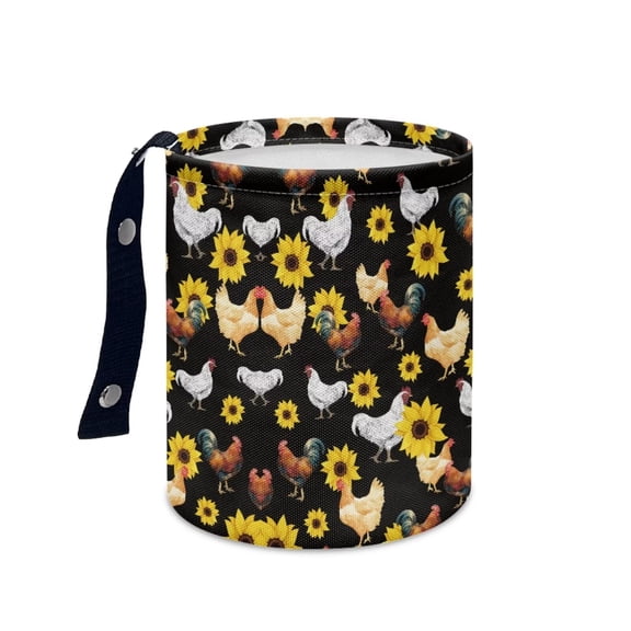 FKELYI Universal Car Trash Cans for Most Auto Cars Easy to Install Sunflower Cock Vehicle Garbage Can Multifunction Car Waster Bin Accessories Decor