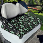 FKELYI Universal Golf Cart Seat Covers Polyester Cactus Plant Golf Cart Rear Seat Cushion 2 Seater Washable Cart Seat Cushion Accessories