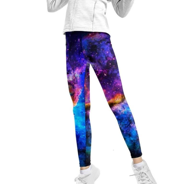 FKELYI Universe Space Kids Leggings Size 6-7 Years Stretchy