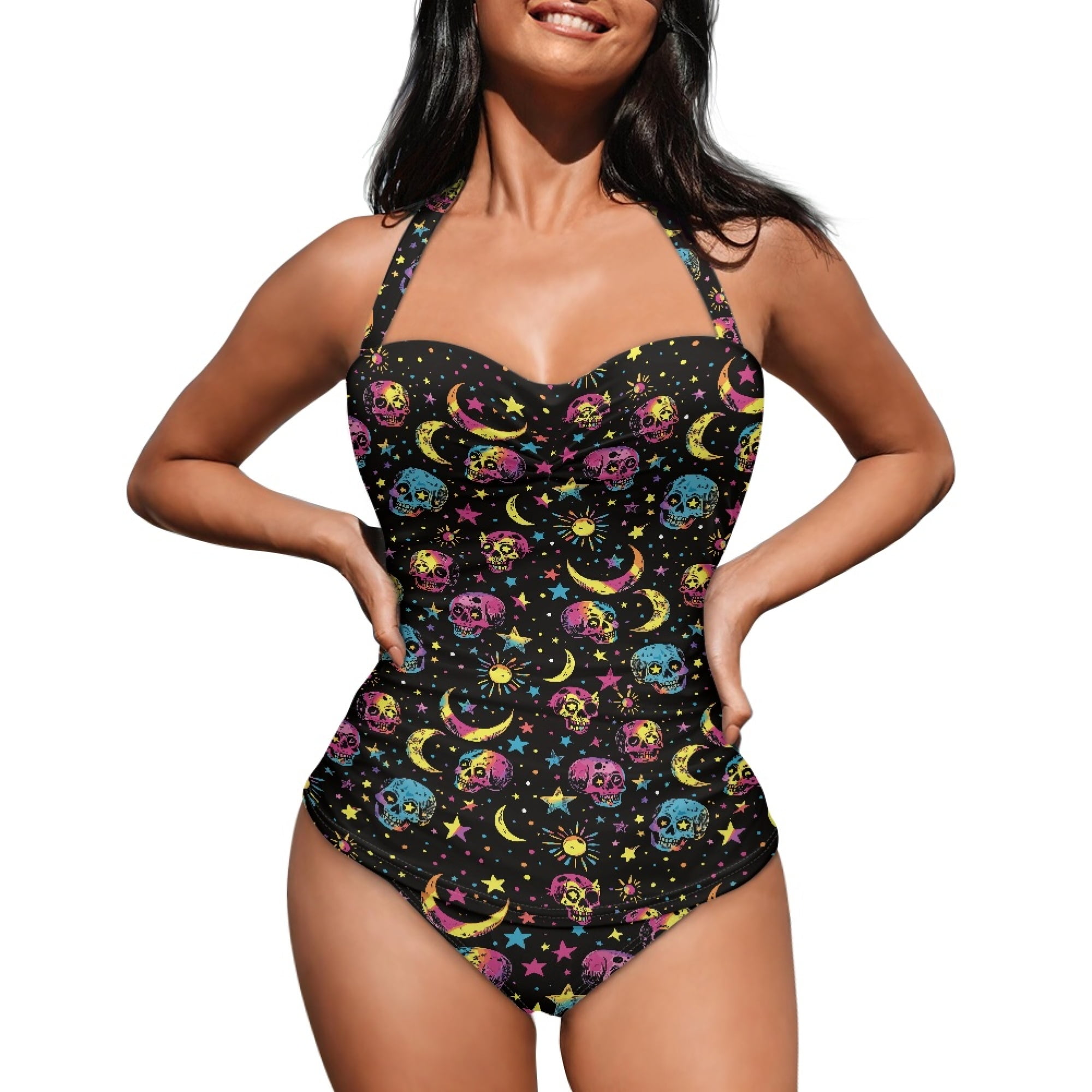 fkelyi-vintage-asterism-moon-star-skull-print-women-s-swimwear-one