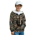 thumbnail image 1 of FKELYI Vintage Forest Elk Deer Print Kids Zip Up Hoodies with Pockets Fall Sweatshirt Jacket Winter Top Hooded Activewear Long Sleeve Hoodie for Travel Sport, L, 1 of 6