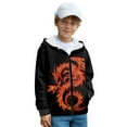 thumbnail image 1 of FKELYI Vintage Orange Dragon Print Zip-Up Front Hoodie Kids Long Sleeve Sweatshirt Jacket Boys Cosy Fall Winter Clothes with Pockets 7-14 Years, L, 1 of 6