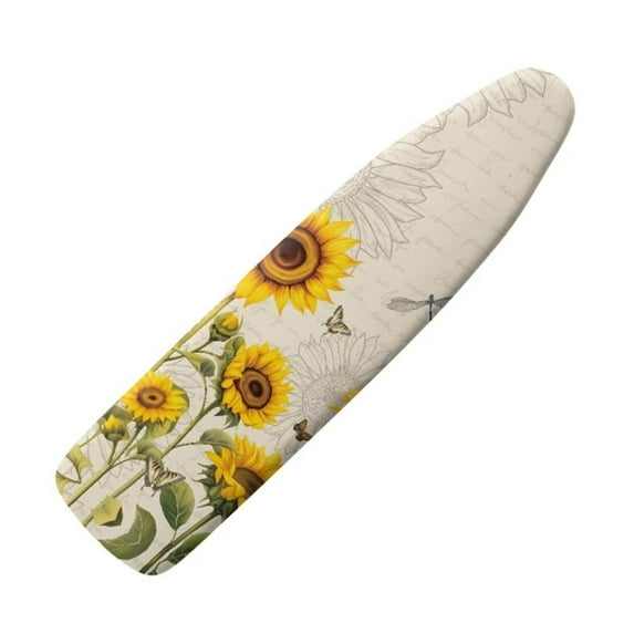 FKELYI Vintage Sunflower Ironing Board Covers Standard Size Foldable Ironing Board Pad Home Decor with Silicone Coating Elastic Edge
