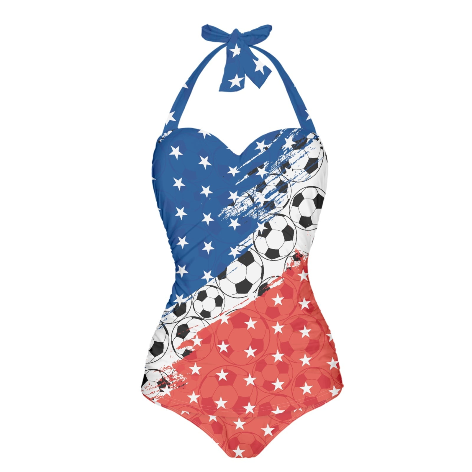 USA Femme X Monokini Printed Flag