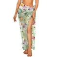 thumbnail image 1 of FKELYI Women Sarong Soft Swimsuit Coverups for Summer Colorful Lazybug Daisy Print Chiffon Long Bikini Wraps Semi-Sheer Beach Pareo Bathing Suit Cover Up Beach Dress, 1 of 6