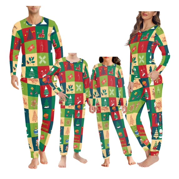FKELYI Xmas Buffalo Grid Kids Pj 2-Piece Lightweight Girls Loungewear Set Size 9-10 T Comfy Children Pajamas Boys Christmas Gift