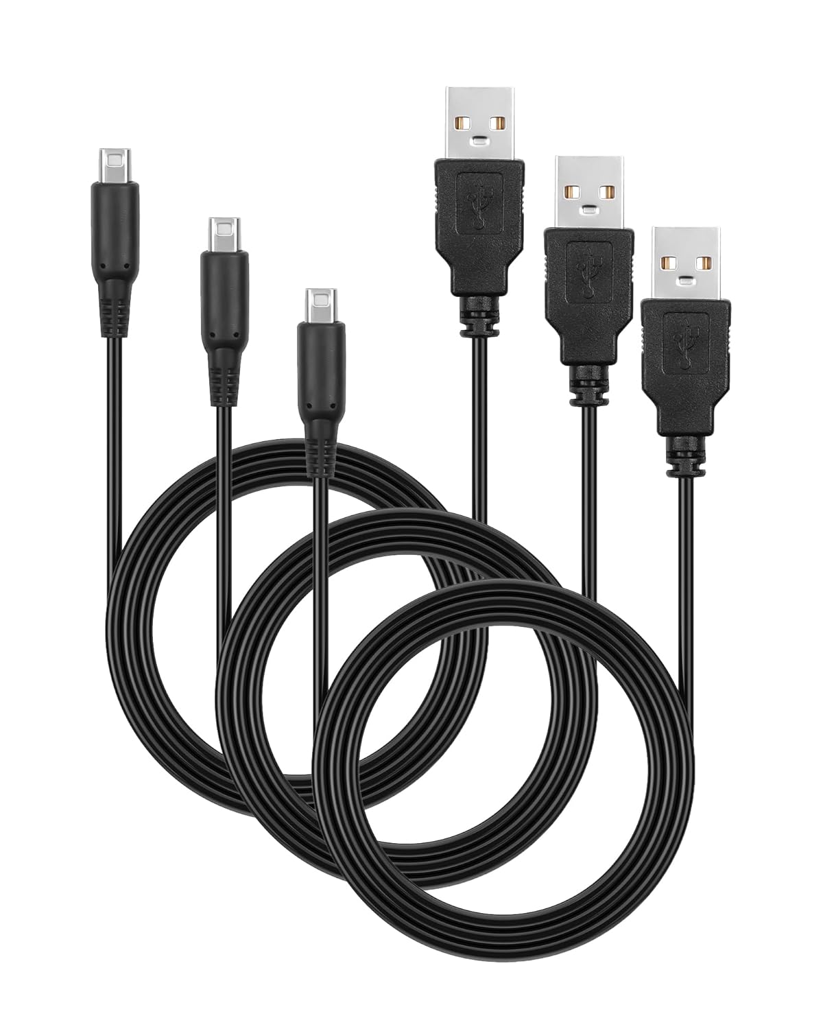 FKFISD-(3-Pack) USB Charging Cable Compatible with Nintendo New 3DS XL ...