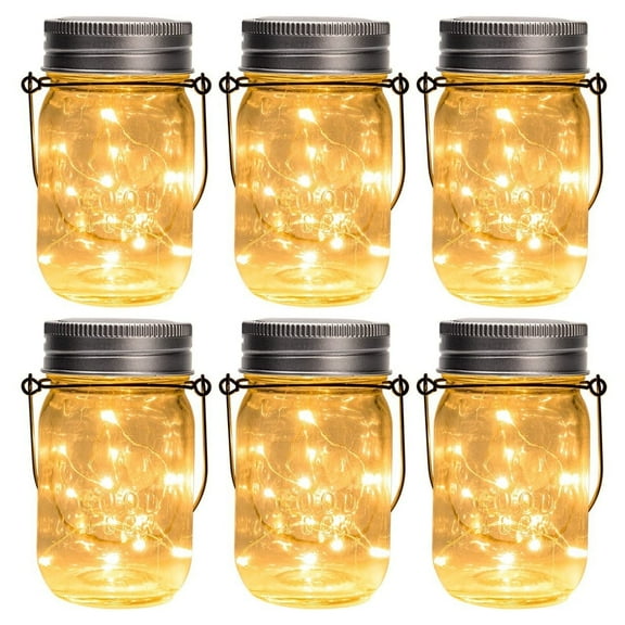 FKHouse Outdoor Solar String Lights, 6-Pack LED Weatherproof Lanterns