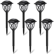 FKHouse Solar Black 2 V LED Landscape and Walkway Light 6 Pack