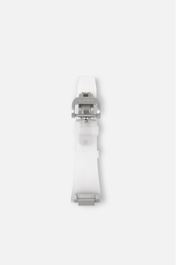 FKM Rubber Strap: Translucent/Steel