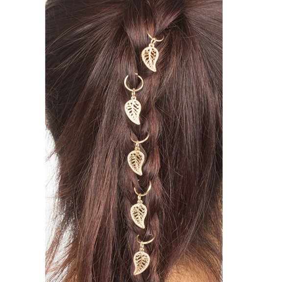 FKMJH Band and 5PC Accessory Women Hip-Hop Braid Hand Cross Star Ring Hair Clips Multicolor5 Clip Hairband