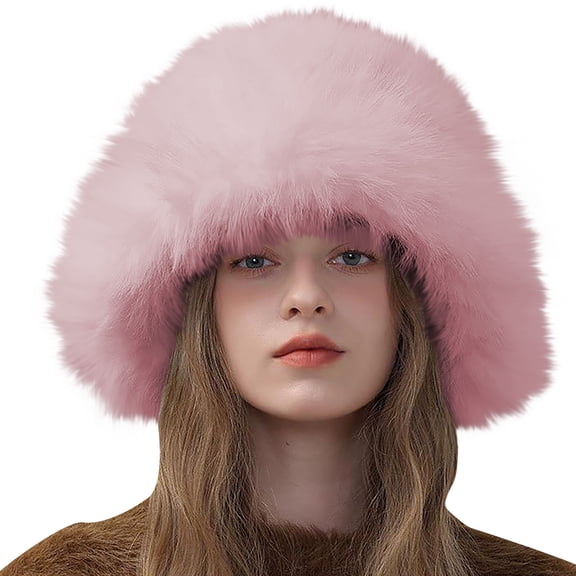 FKMJH Hat for Womens Sun Hat Women Bomber Hats Plush Earflap Hat Cold Proof Hat for Warm & Stylish Autumn/Winter Bucket Hats