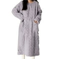 thumbnail image 1 of WCJM Plus Size Robes for Women Women's Robes Warm Soft Cozy Ladies' Flannel Plush Heart Shaped Bathrobe with Pockets and Belted Bathrobe Comfy Robes for Women, 1 of 3