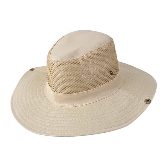 FKMJH Summer Fishing Sun Hat Camouflage Breathable Western Style with Net Ventilation for Men Women Bucket Hats
