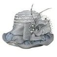 thumbnail image 1 of FKMJH Women's Black Church Wedding Hat Wide Brim Fascinator Style for Bridal Tea Party Bucket Hats, 1 of 4