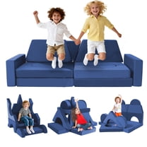 FKS LIFE Modular Kids Play Couch –Foam Toddler Sofa Couch for Boys Girls, DIY Creativing Modular Kids Sofa – For Playroom, Bedroom & Living Room