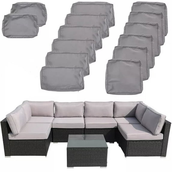 FKS LIFE Outdoor Cushion Slipcovers 25.6x25.6x3.9 inches Patio Cushion Covers Splash Proof Water with Zipper Furniture Cushion Cover