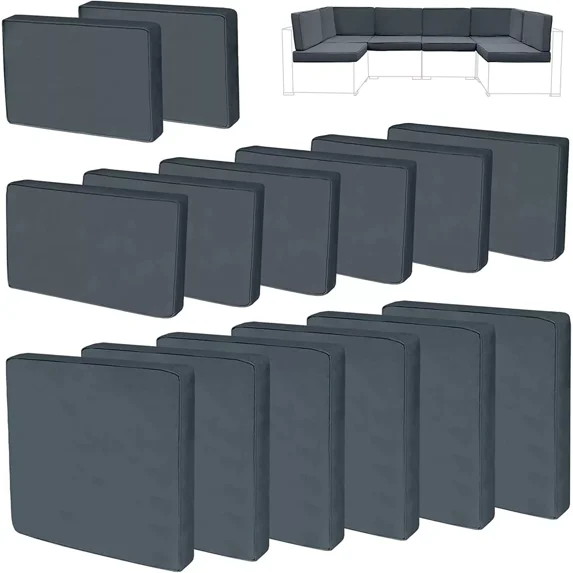 FKS LIFE Outdoor Cushion Slipcovers 25.6x25.6x3.9 inches Patio Cushion ...