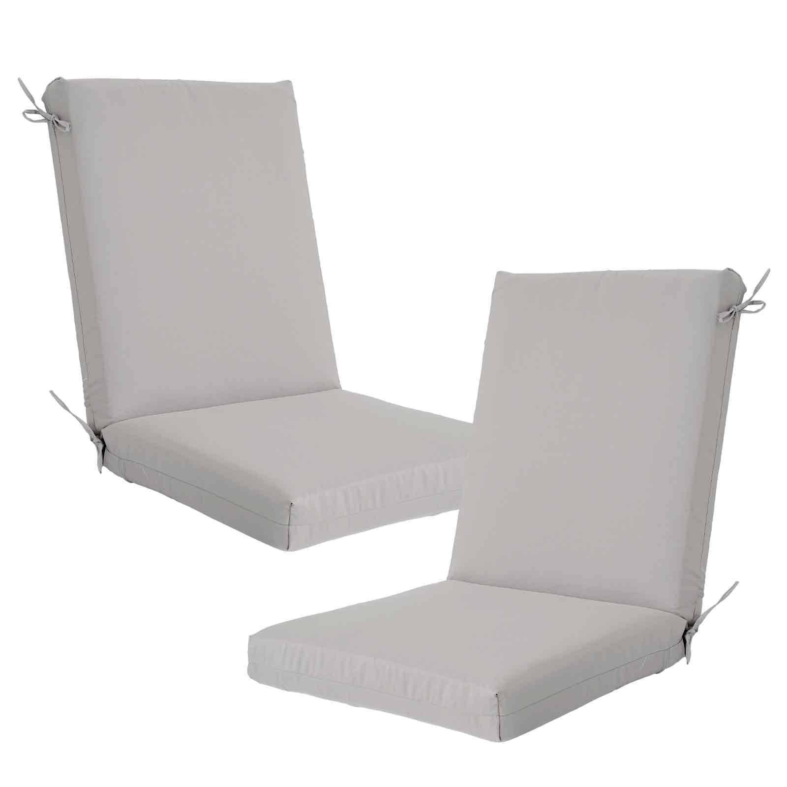 FKS LIFE Outdoor Seat Cushion, 20" x 20" x 4" Patio Furniture Replacement Cushions 2 Set