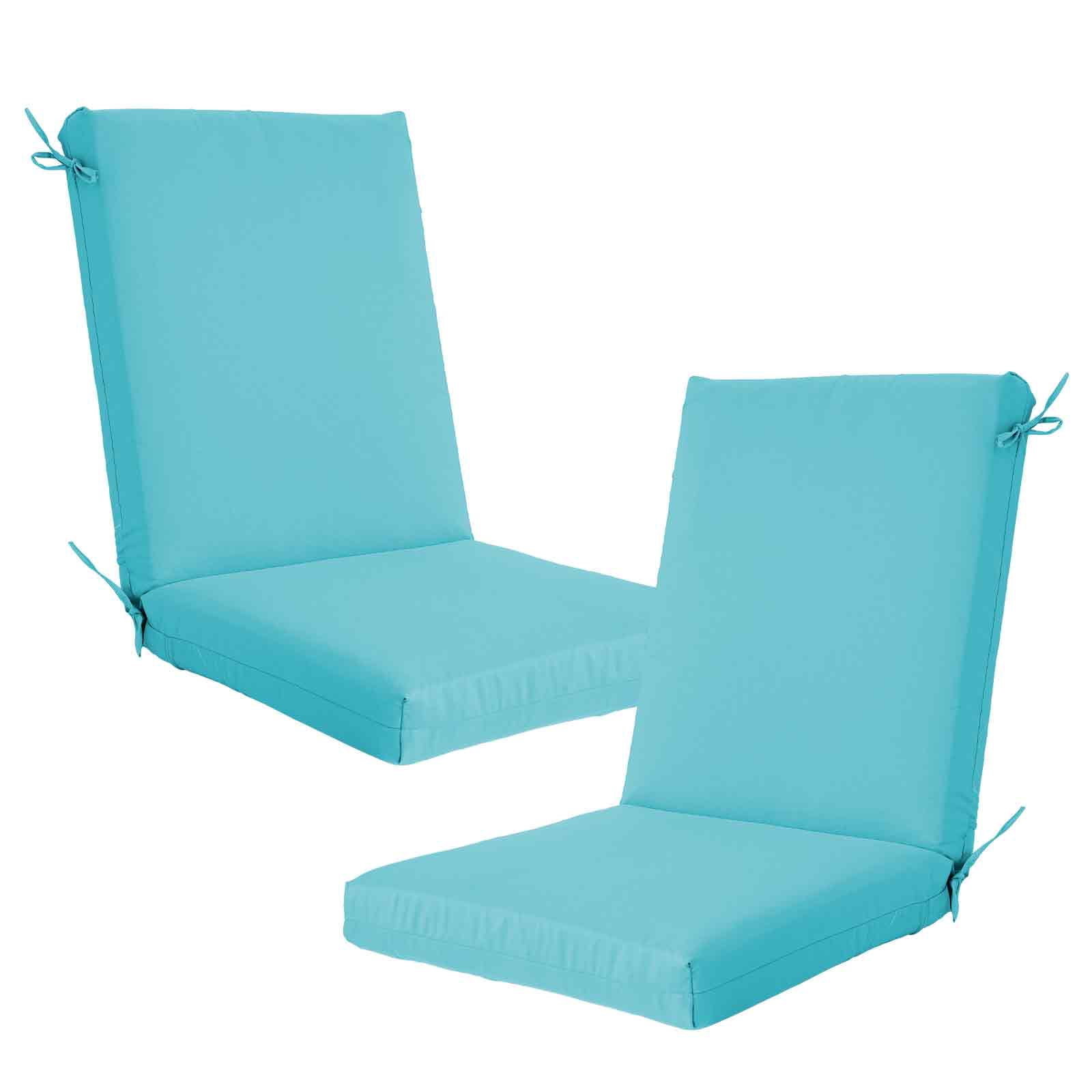 FKS LIFE Outdoor Seat Cushion Set, 20" x 20" x 4" Patio Furniture Chair Cushions Replacement for Sofa Couch 2 Set