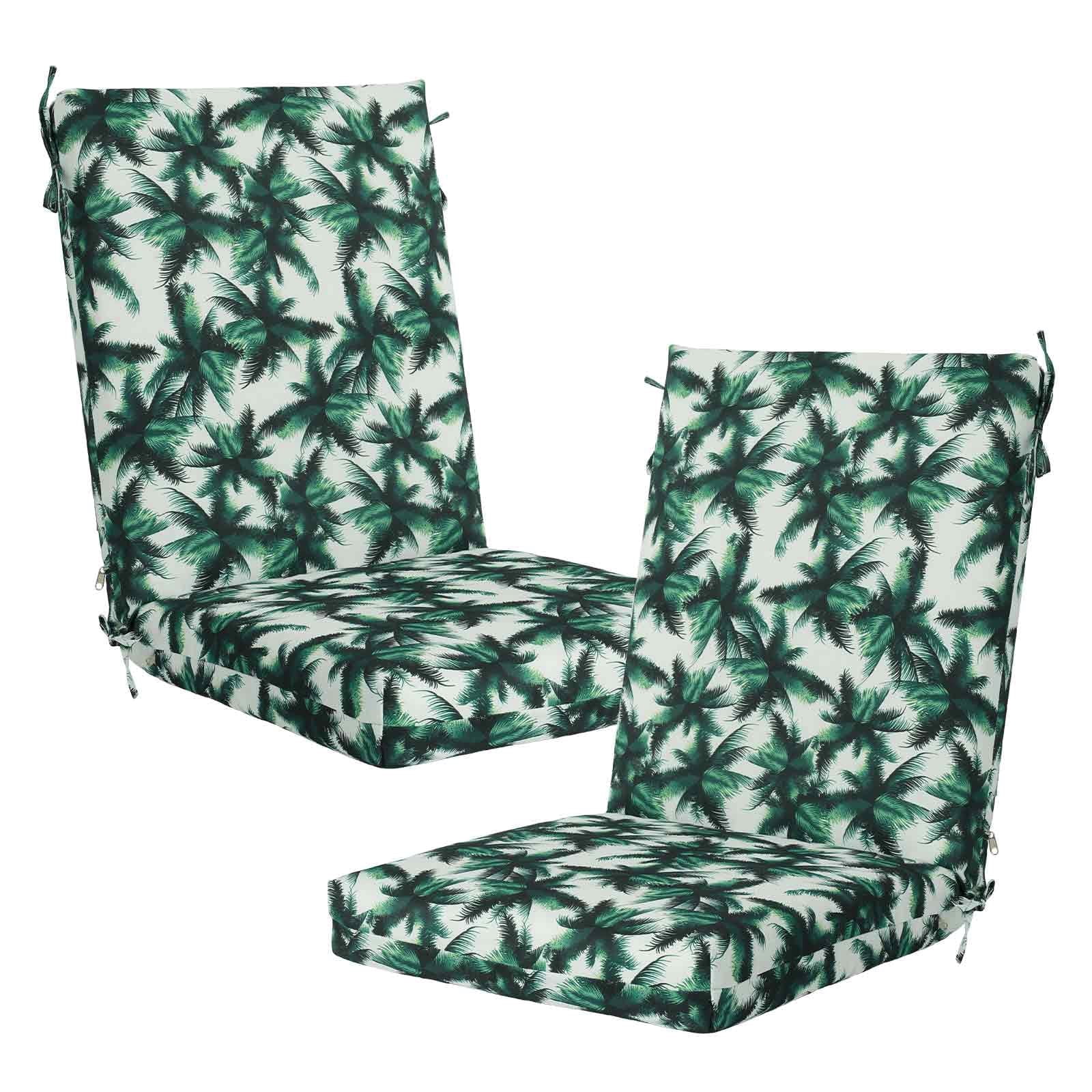 FKS LIFE Outdoor Seat Cushion Set, 20" x 22" x 4" Patio Furniture Chair Cushions Replacement for Sofa Couch 2 Set