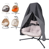 FKS LIFE Patio Egg Chair Covers Waterproof Heavy Duty Weather Resisatnt Outdoor Chair Cover, Windproof Hanging Chair Cover, Double Egg Swing Chair Covers